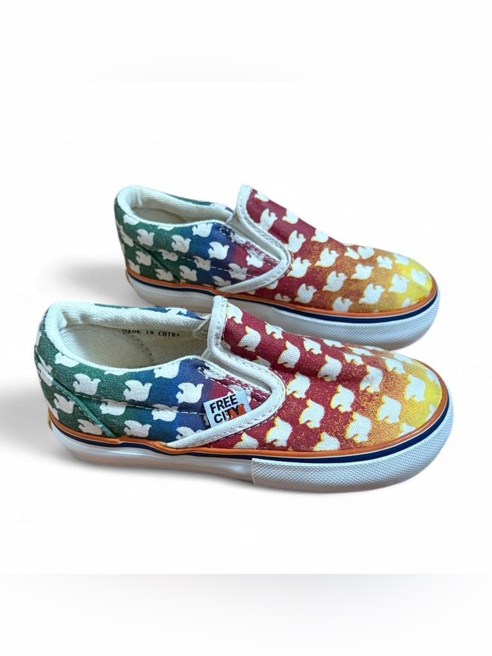 Kids Free City x Vans multicoloured slip on shoes